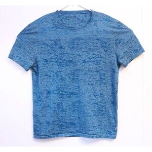John‎ Varvatos Short Sleeve Burnout Crew Tee Blue Heather Mens Size Small